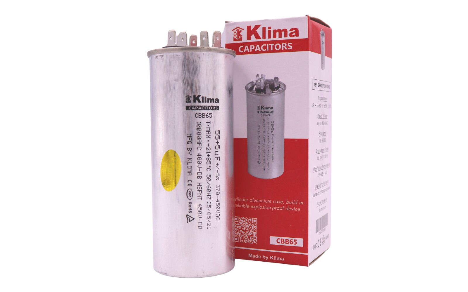 Klima Capacitor CBB65 55+5µF in Dubai UAE