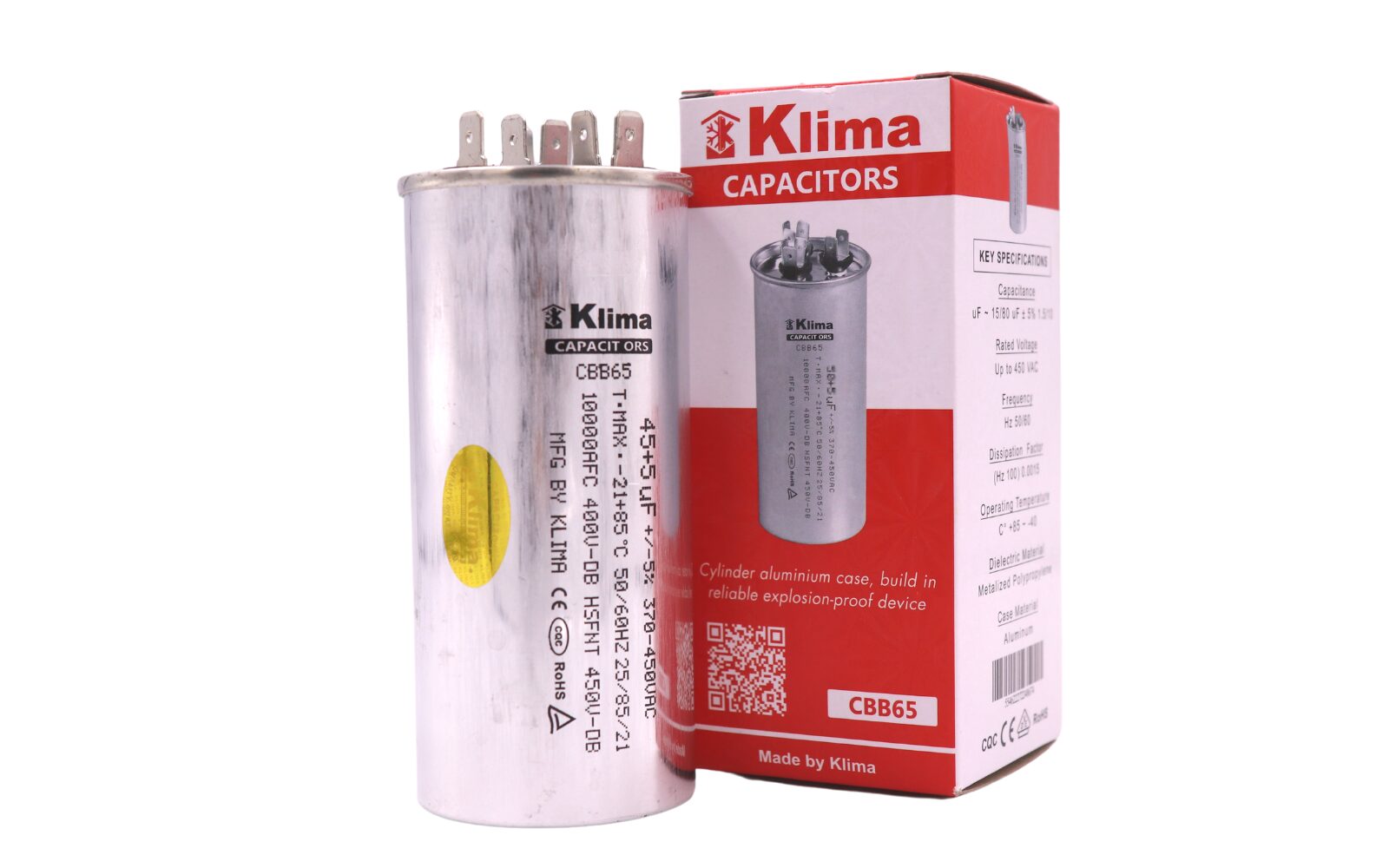 Klima Capacitor CBB65 45+5µF in Dubai UAE