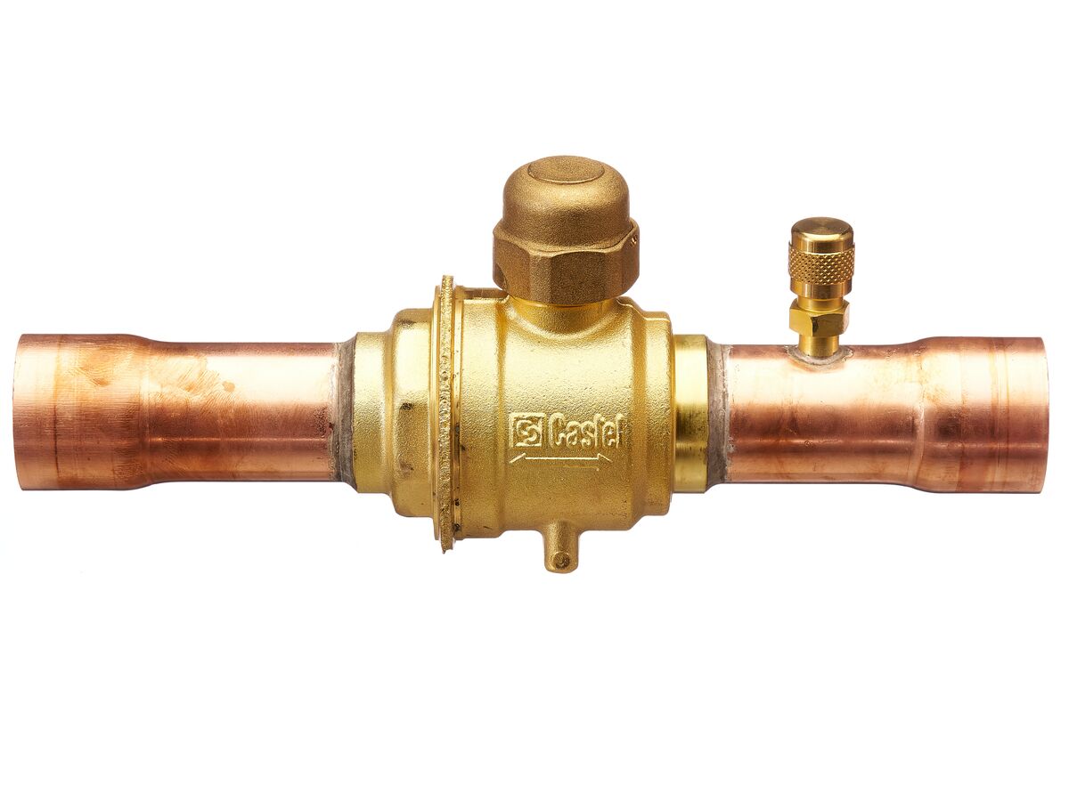 Castel Ball Valve With Access Port 1 1/8" Solder 6570/9A in Dubai UAE